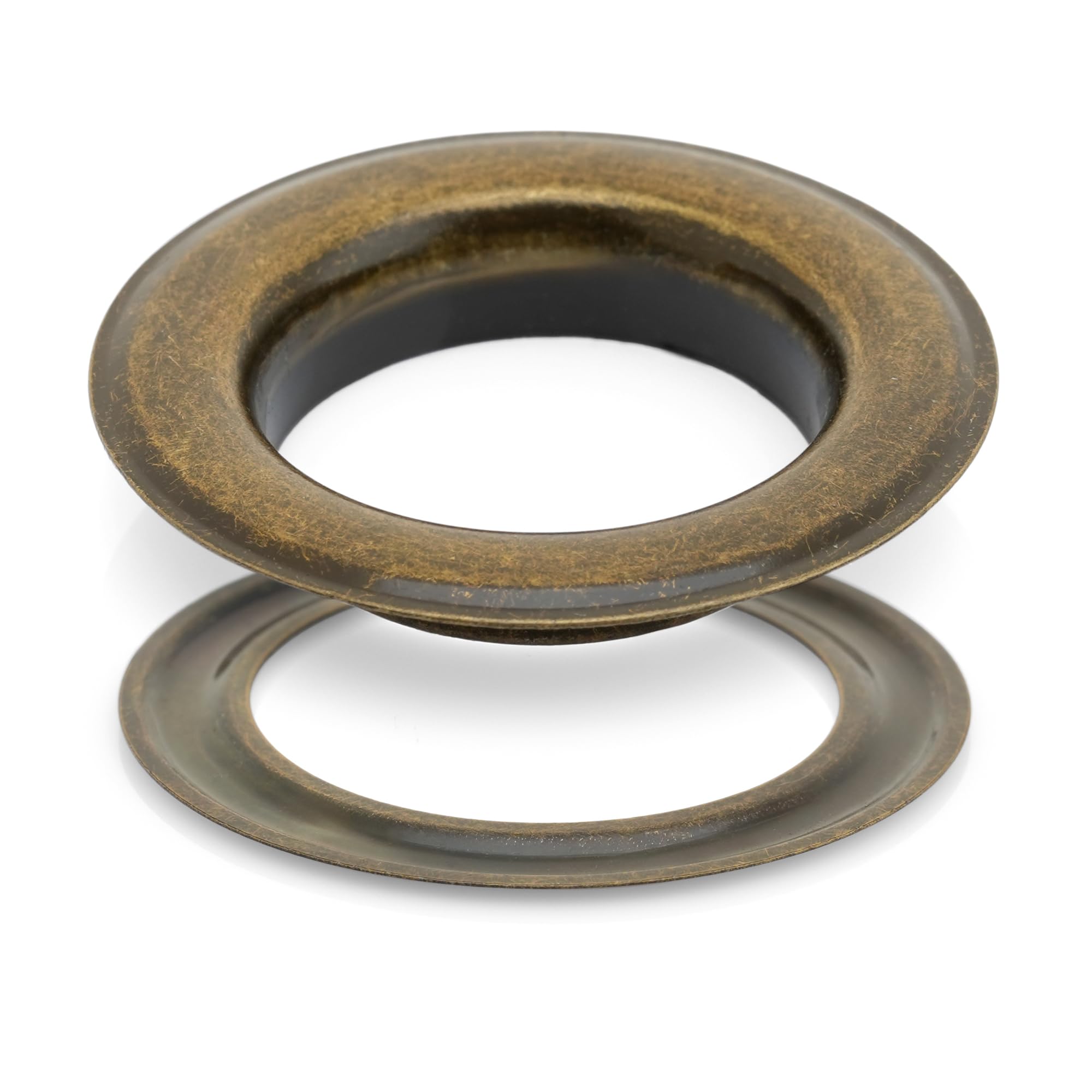 CRAFTMEMORE 1 inch Hole 10 Sets Grommets Eyelets with Washers for Leather, Tarp, Canvas (Antique Brass)