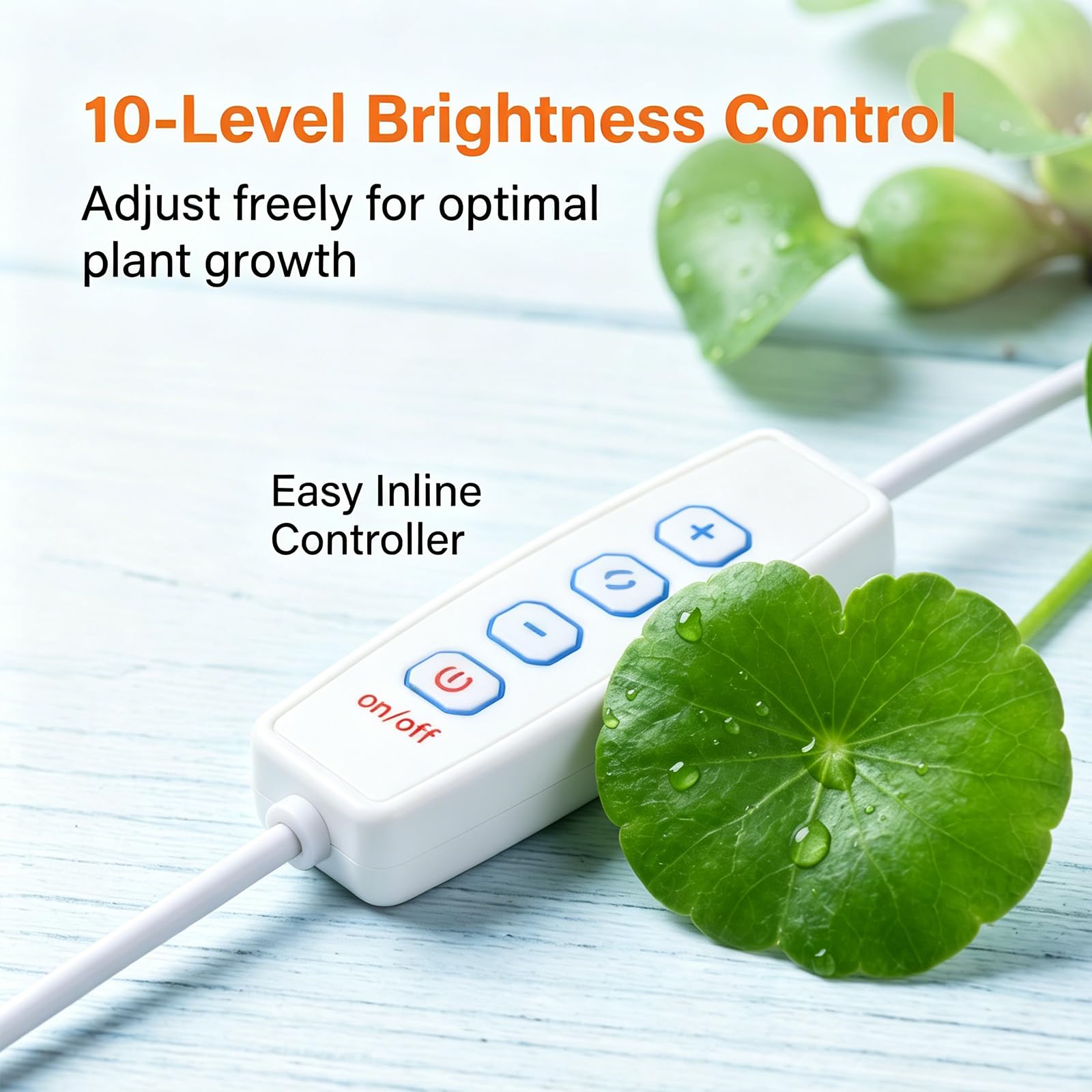 Petite lampe d'aquarium à clipser LED USB Spectre complet avec variateur d'intensité Multicolore Blanc + Bleu + Rouge pour réservoir Betta de 1 à 5 gallons (adaptateur non inclus, minuterie non
