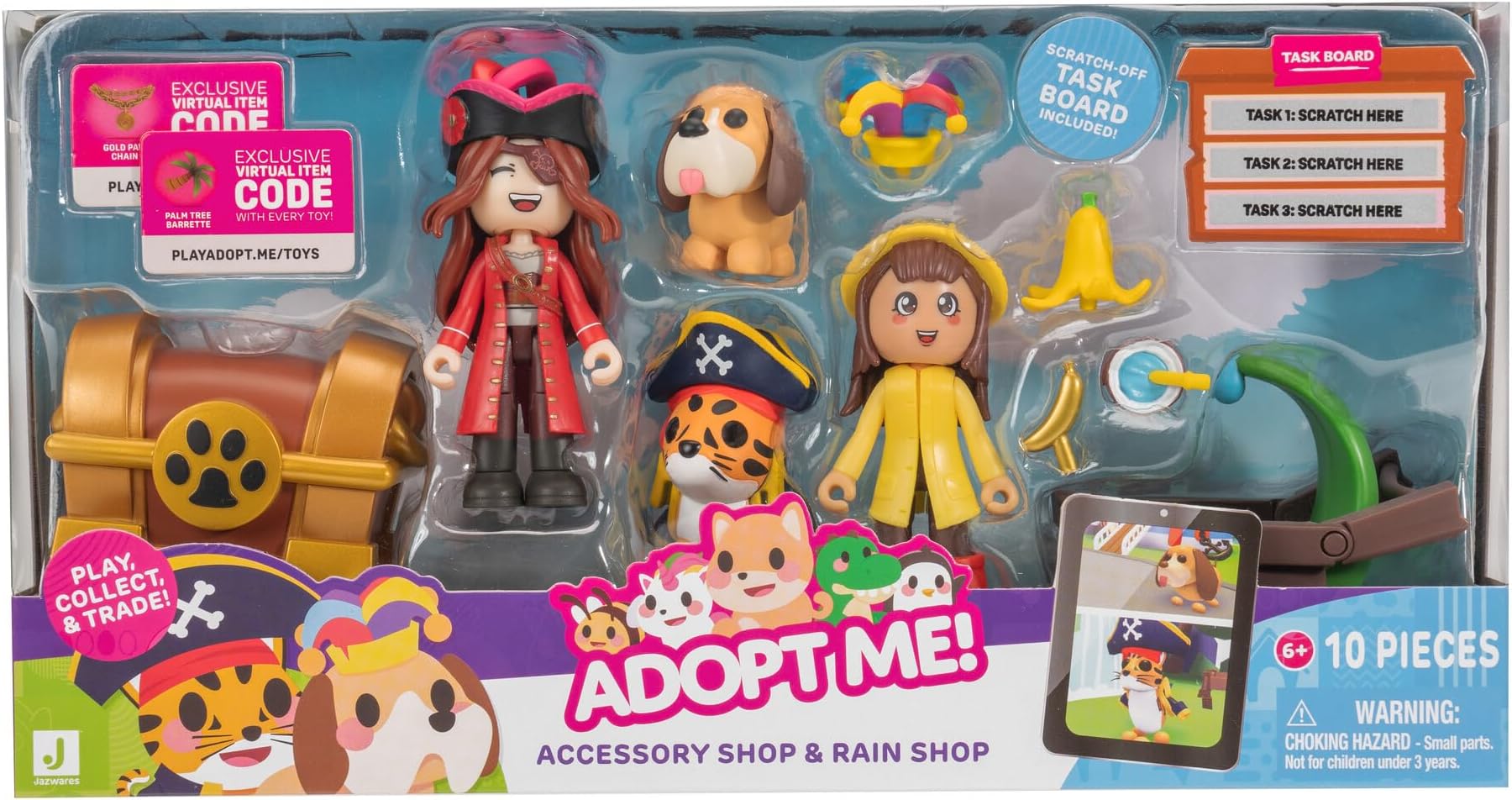 Adopt Me Rain and Accessory Shop Bundle - Amazon Exclusive - Top Online Game - Two Exclusive Virtual Item Codes Included - Collectible Toys for Kids Ages 6+
