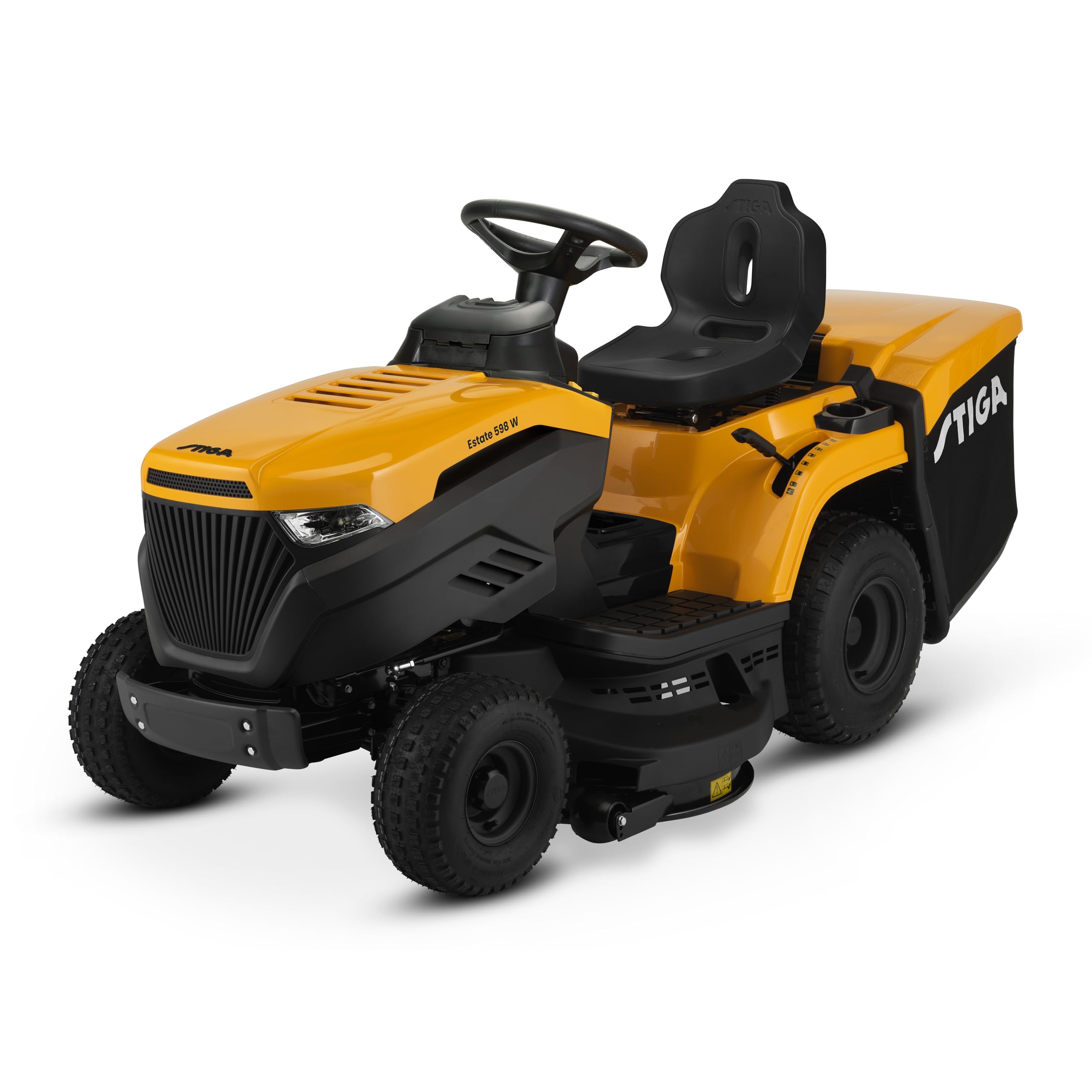 STIGA Estate 598 W Rasentraktor, 586 cm³, 98 cm, 240 L – Hydrostatischer Pedalantrieb, 3-In-1-Mähsystem – Für Große Flächen