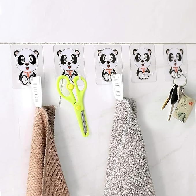 Urbane Home Hooks for Wall|Superior Quality ABS|Durable & Rust-Proof|Easy to Install Self Adhesive Hook|Multipurpose Hooks|Wall Hooks for Doors & Closets|KR-14|Pack of 30|Transparent