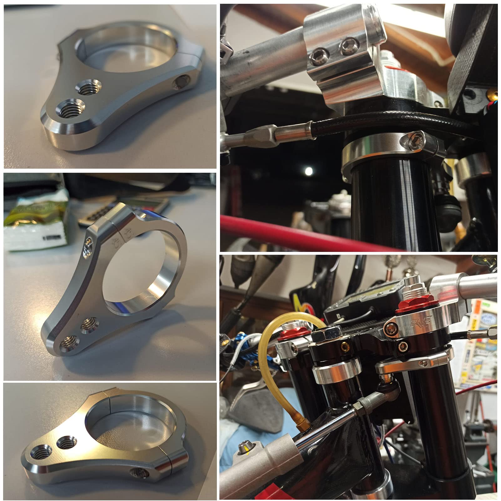 Amazon.com: 47mm Clip on Fork For Steering Damper Motorcycle CNC