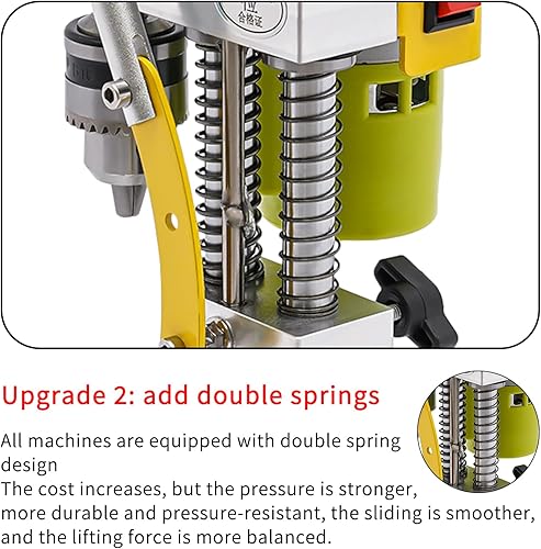 Miniatura 4 de Mini prensa de taladro de 120 W, máquina de perforación de precisión portátil, herramienta de perforación de mesa eléctrica para manualidades,