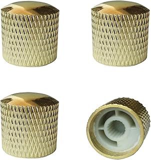 Metal Dome Control Knob | Volume Tone Control Knobs for Electric Guitar or Bass,Gold(Pack of 4)