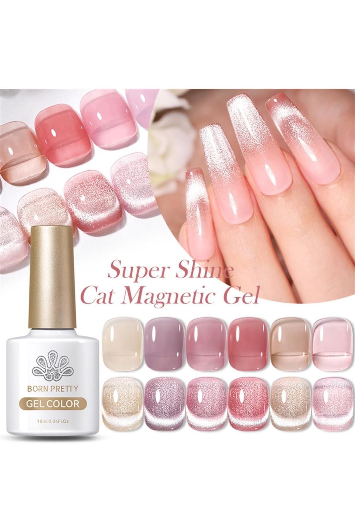 Born Pretty 10Ml Super Shine Sliver Kedi Gözü Manyetik Jel (56340) 4097