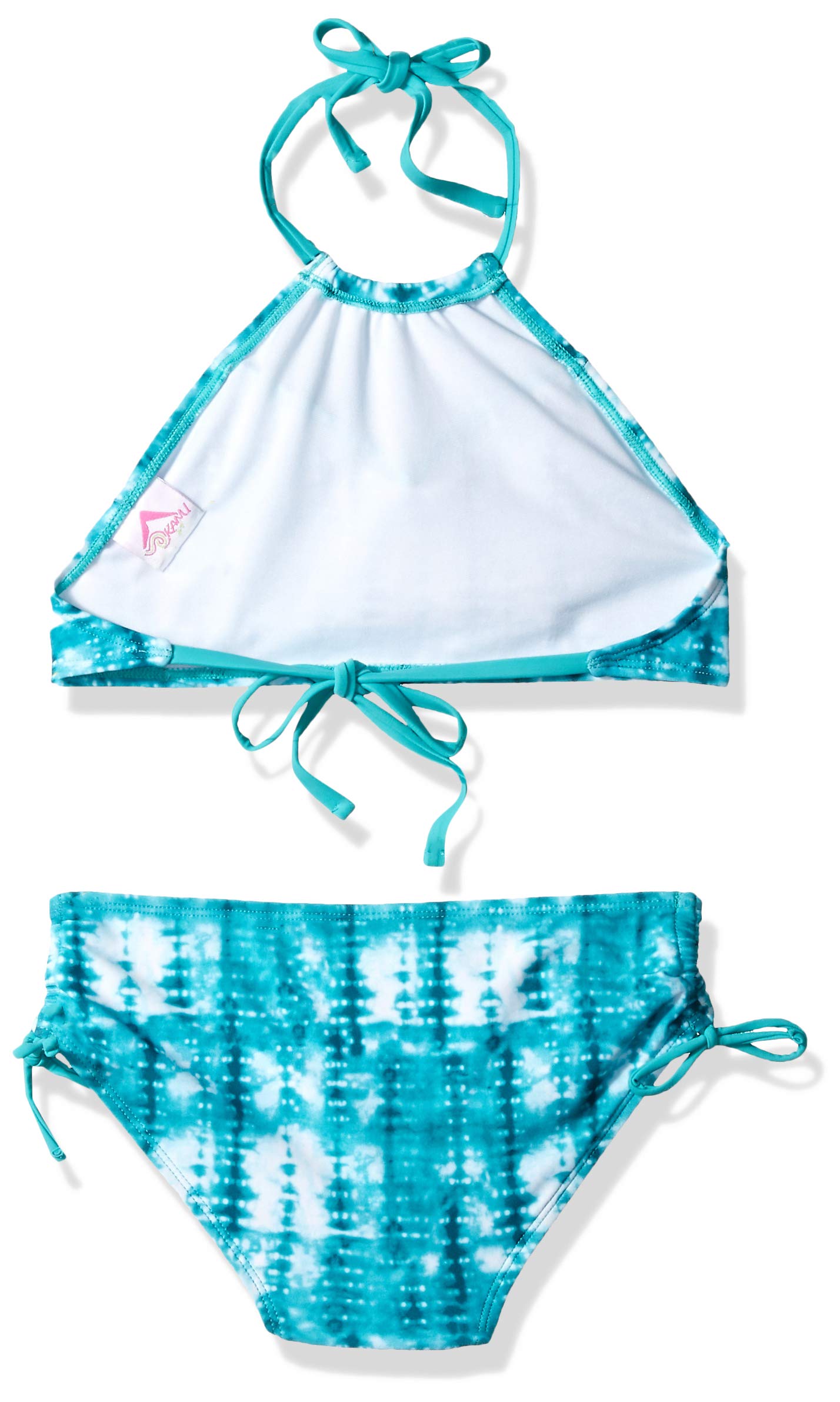 Kanu Surf Girls' Morgan Ruffle Halter Bikini 2-Piece Swimsuit, Pink, 2t