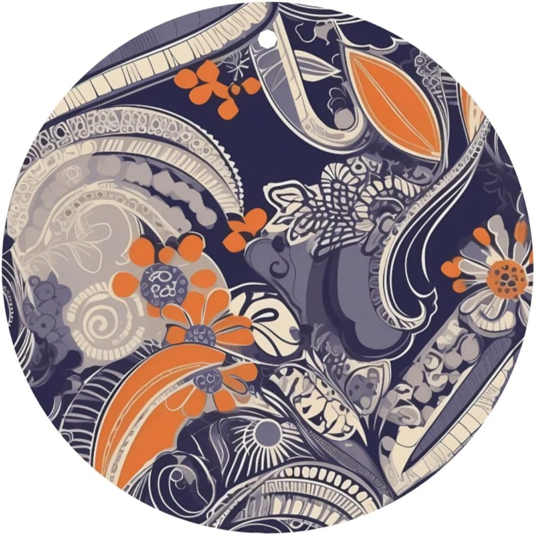 Car Air Freshener 24 PCS Plant Leaves Hanging Car Air Fresheners Auto Interior Decor Card Freshener Strong Scented Card Lavender Cars Scents for Office Bedroom Close Drawer Round Shape