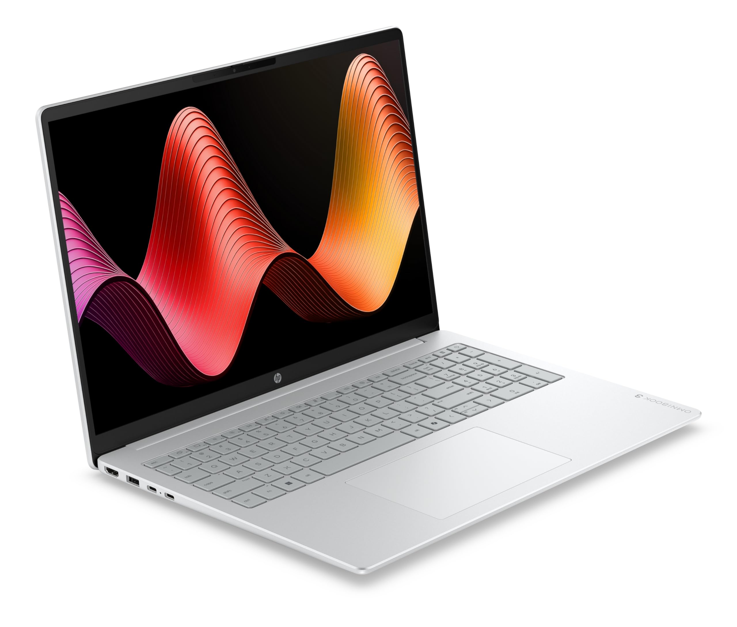 HP OmniBook 3 16-by0000sf Ordinateur Portable 16" 2K IPS, PC Portable (AMD Ryzen 5 40, RAM 16 Go, SSD 512 Go, AMD Radeon 610M Graphics, Windows 11), Laptop Argent, Clavier AZERTY
