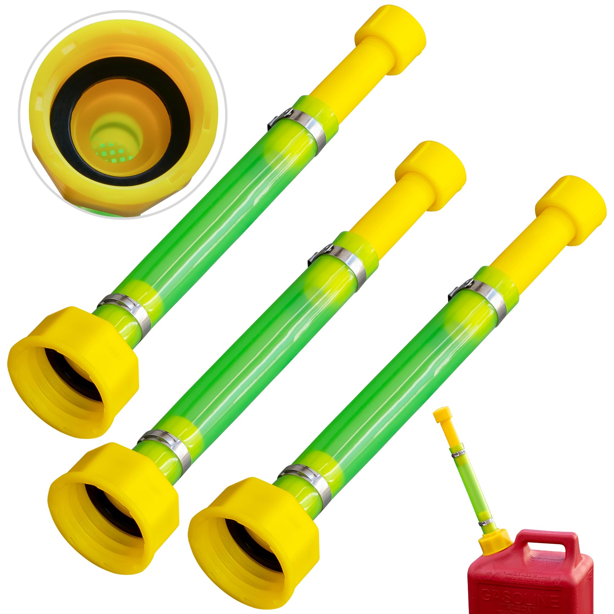 Seppicsa 3 PCS 10'' Gas Can Spout Replacement Compatible - caps | Mubboo
