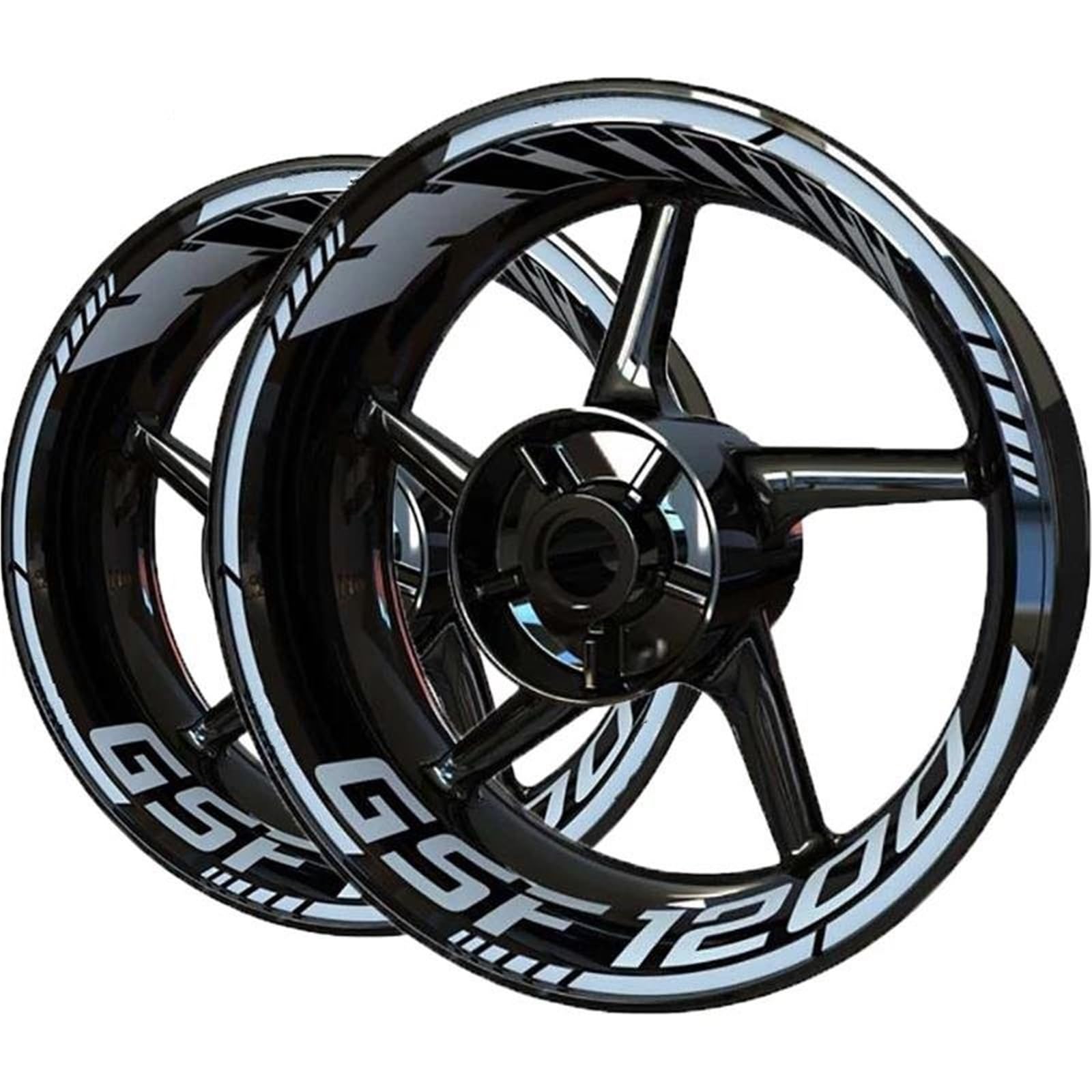Motorrad-Radnabenaufkleber Reflektierender Motorradfelgenaufkleber Für Suzuki GSF1200 GSF 1200, Felgenaufkleber, Radnabenaufkleber Felgenrandaufkleber(Farbe 2)