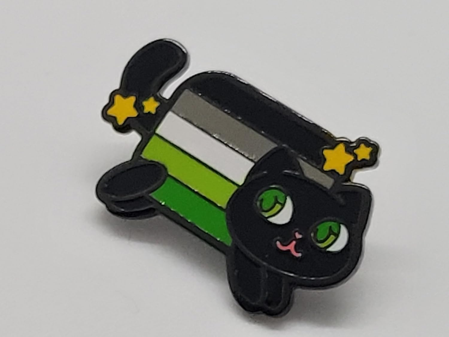 Nyan Cat Pride Enamel Pin The Meme Kitty in Rainbow Trans Pansexual Bisexual Lesbian Asexual Nonbinary Aromantic Pride Flag Colors lgbtq+