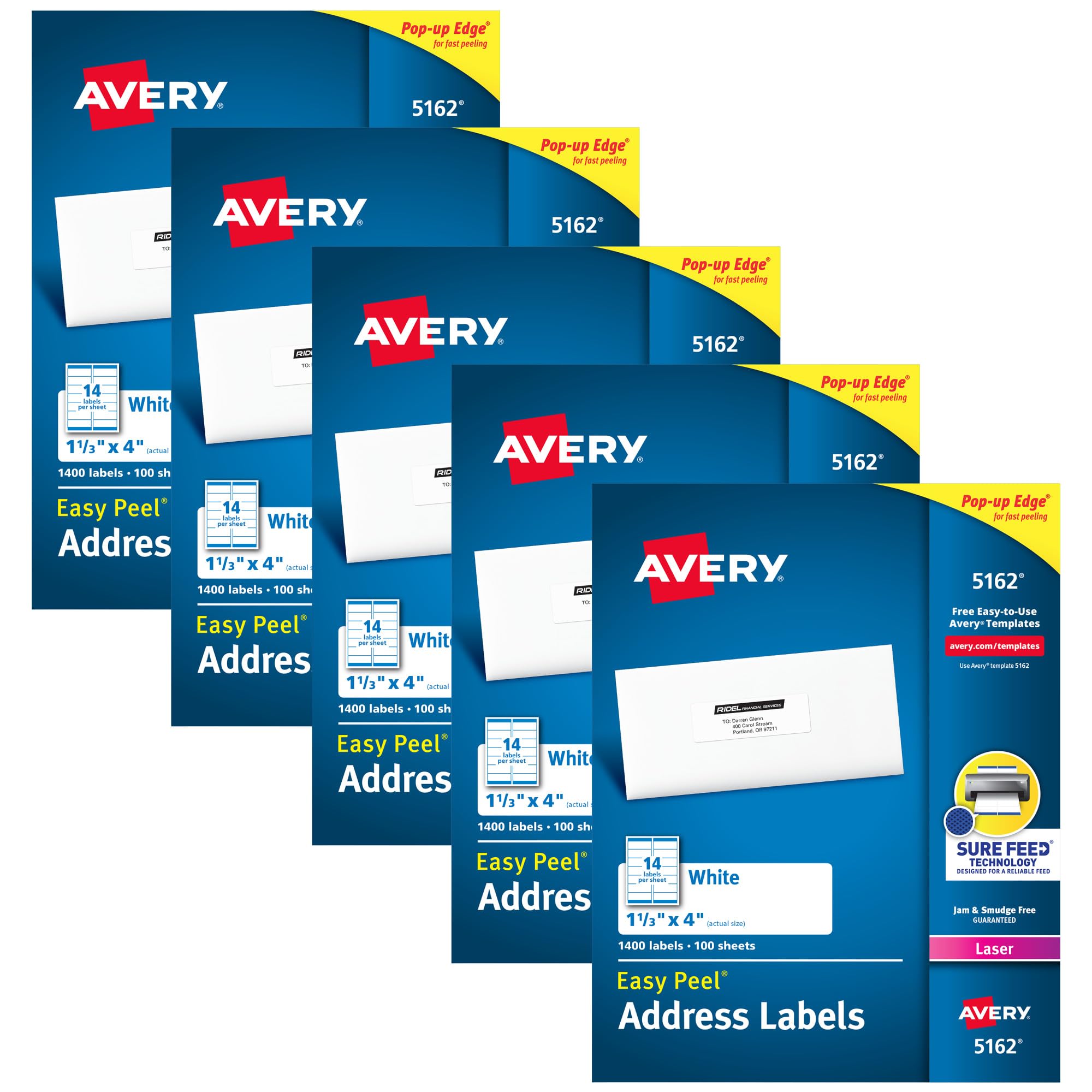 Amazon.com : Avery Mailing Address Labels, Laser Printers, 1,400