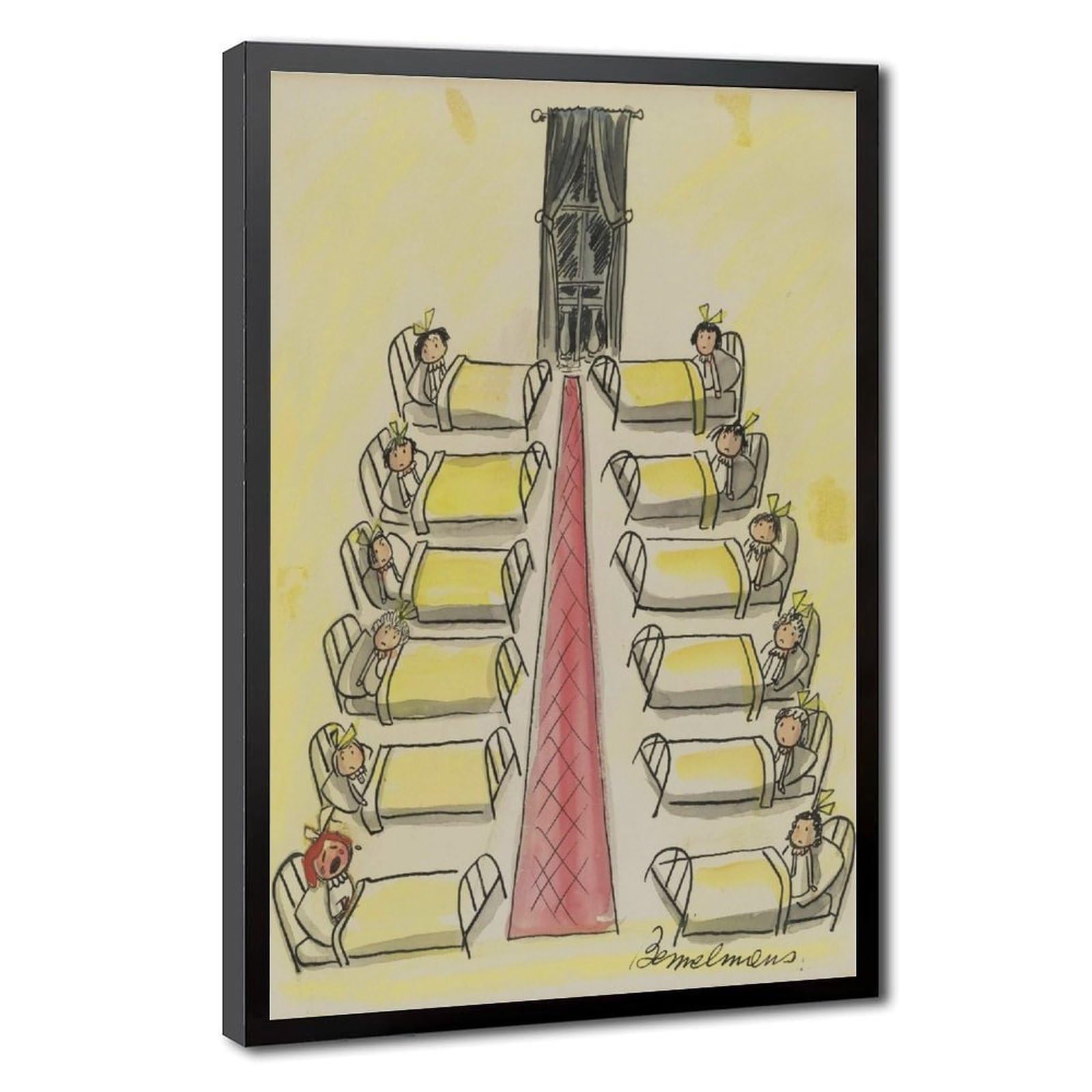 WCYB Bedtime by Ludwig Bemelmans - Arte clásico de libro infantil, impresión vintage de cuentos para dormir, pósteres, lienzo, pinturas decorativas para colgar en la oficina