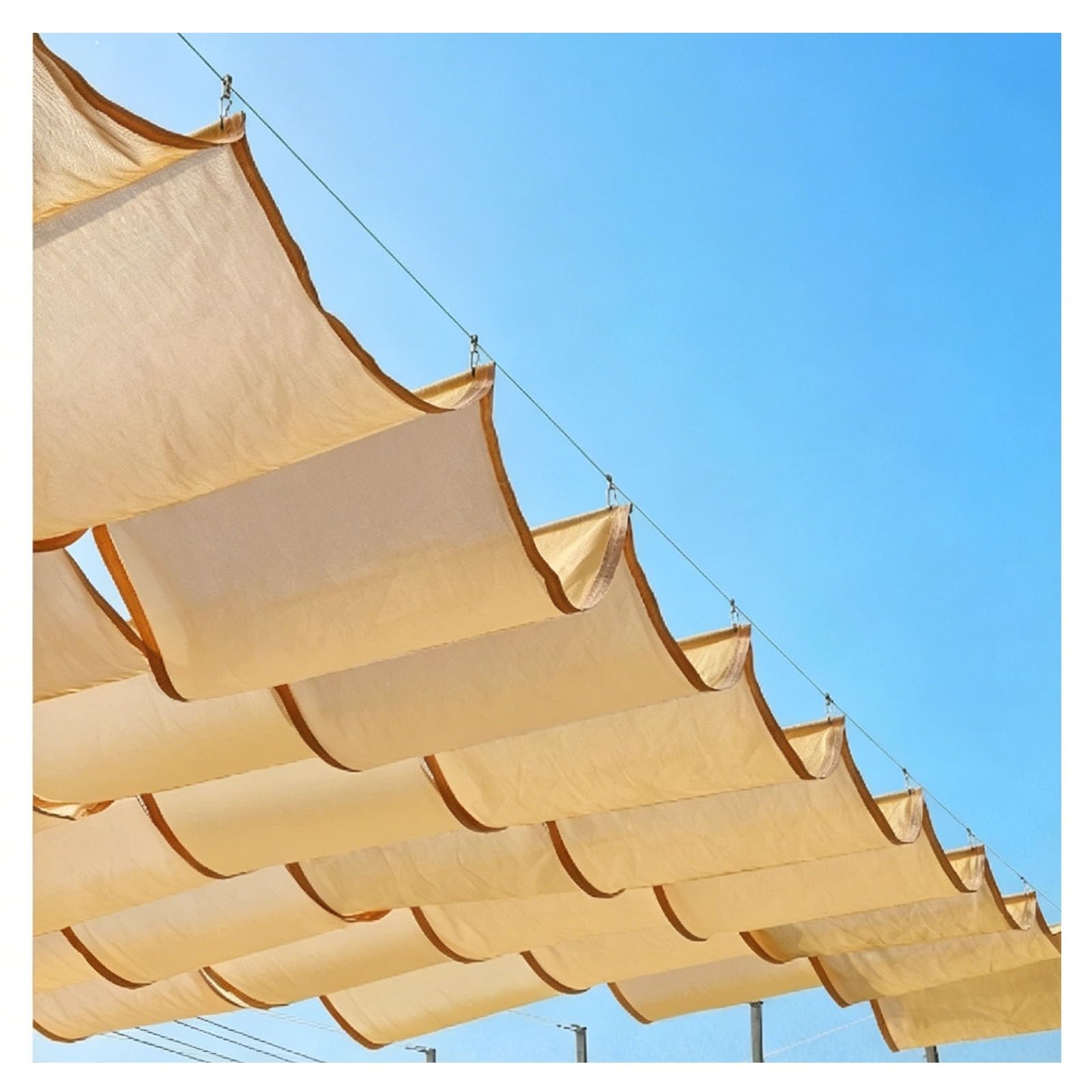 YPIOUREN Toldos para patio exterior, Retractable Sun Shade Canopy, UV and Sun Protection, Outdoor Garden Patio Backyard Deck Decor Shelter(W:1.8m/5.9ftxL:12m/39.3ft)