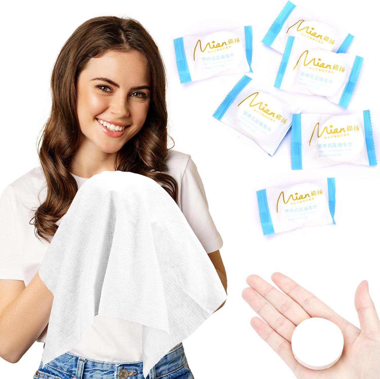 23.6" X 11.8" Compressed Towel Tablets Disposable Towel