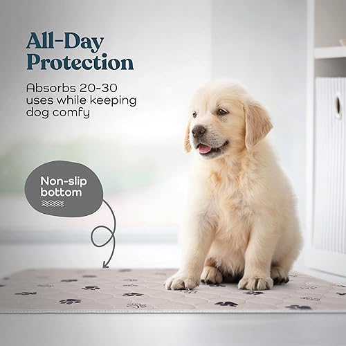 Miniatura 3 de Almohadillas lavables superabsorbentes para orina para perros, paquete de 2 almohadillas reutilizables superiores para entrenamiento de mascotas,