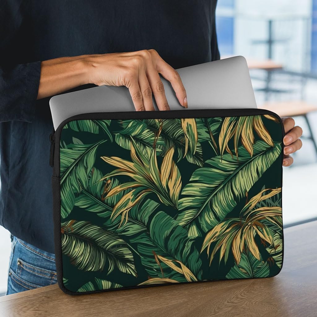 Summer Tropical Leaves 2-Sided Print 16" Laptop Sleeve - Nature Lovers Gifts - Unique Gifts image 3