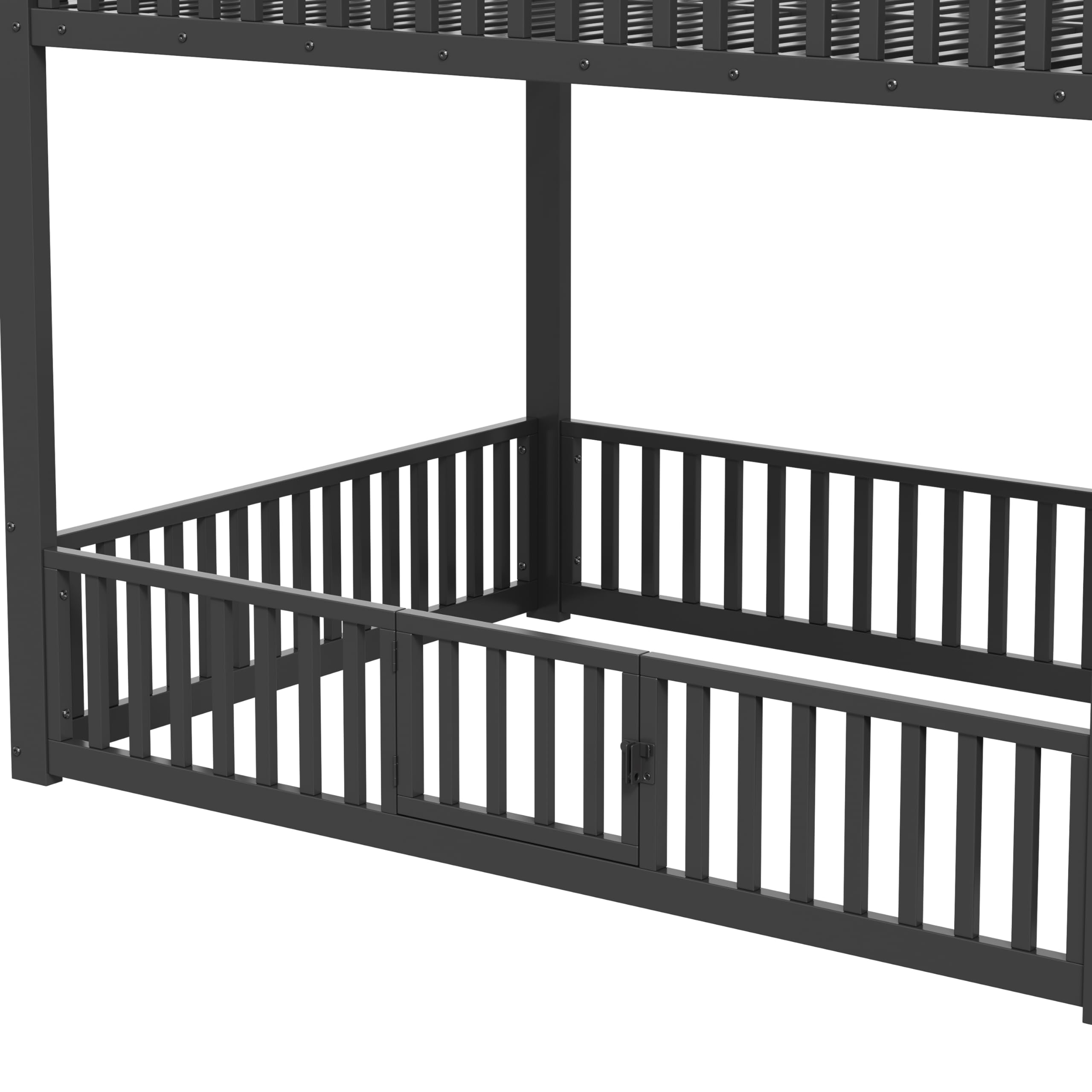 Litera de 140 x 200 cm con escalera de almacenamiento, con LED (negro, 140 x 200 cm)