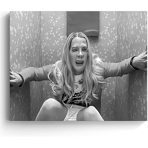 B.B.F MAKE Funny Framed Canvas Wall Art Bathroom Decor Black and White Comedy Movies Poster White Chicks Oil Painting Modern Artwork for Living Room Dorm Wall Home Decoration (8x10inch)