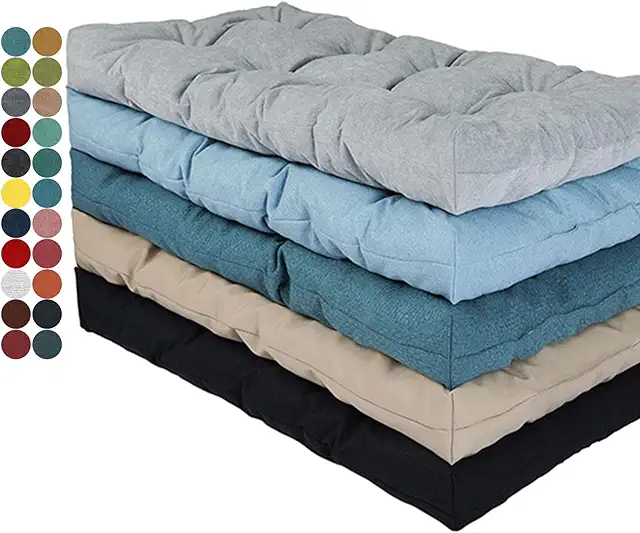 Coussin de banc extérieur imperméable avec fond antidérapant - Personnalisable