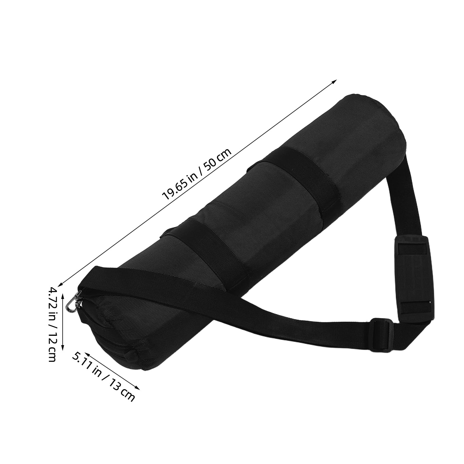 Borsa per Leggio Pieghevole 50x13 Cm, Cilindrica con Maniglia | Nera, per Accessori Musicali, Formato da Viaggio per Prove e Spostamenti