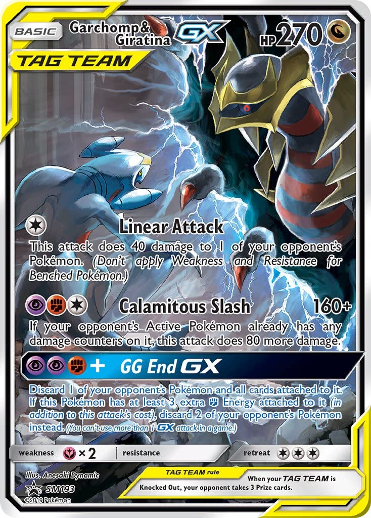 Garchomp & Giratina GX SM193 Pokemon Promo Card (TAG GX) +