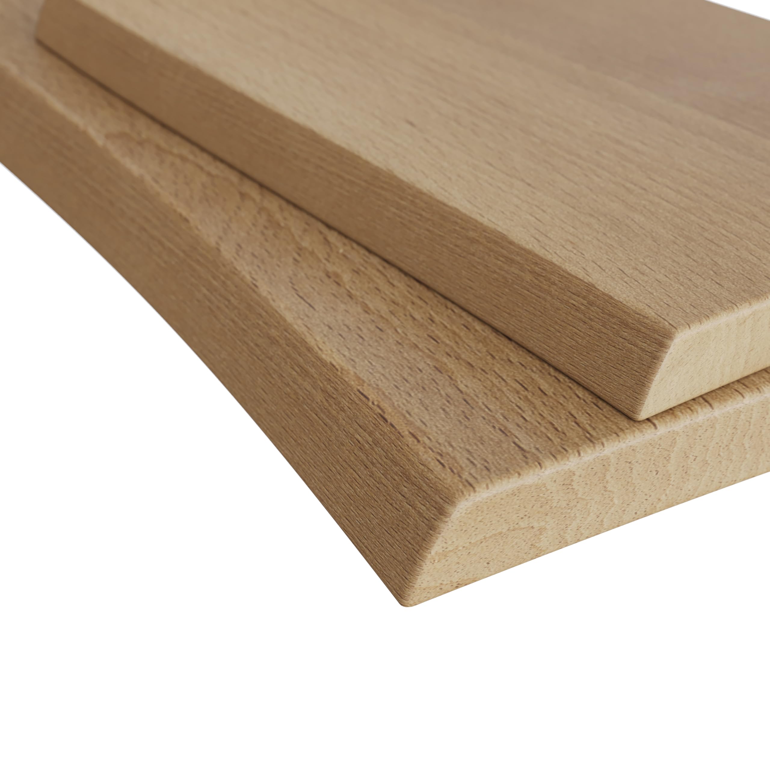f40 Massivholz Schneidebrett mit Baumkante, Großes Schneidebrett für die Küche, Holzschneidebrett, Servierbrett, aus massiver Buche, geölt, Made in Germany, Maße HxBxT: 3x(32-37) x50 cm