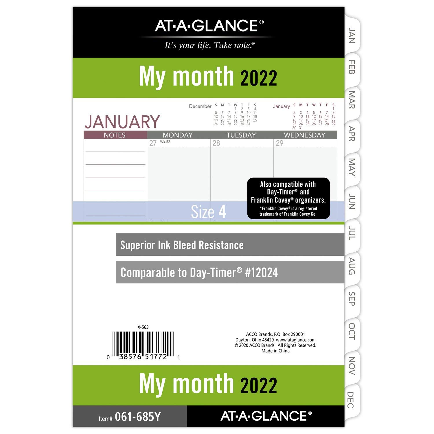 Buy 2022 Monthly Planner Refill by ATAGLANCE, 12024 DayTimer, 51/2