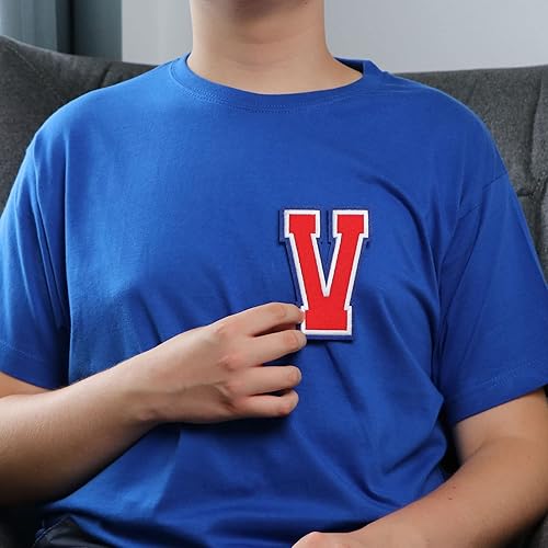 Miniatura 321 de Parches de letras termo-adhesivas de alta calidad – Lindas letras para ropa – Parche universitario para ropa – Letras bordadas de 4 1/2 parches