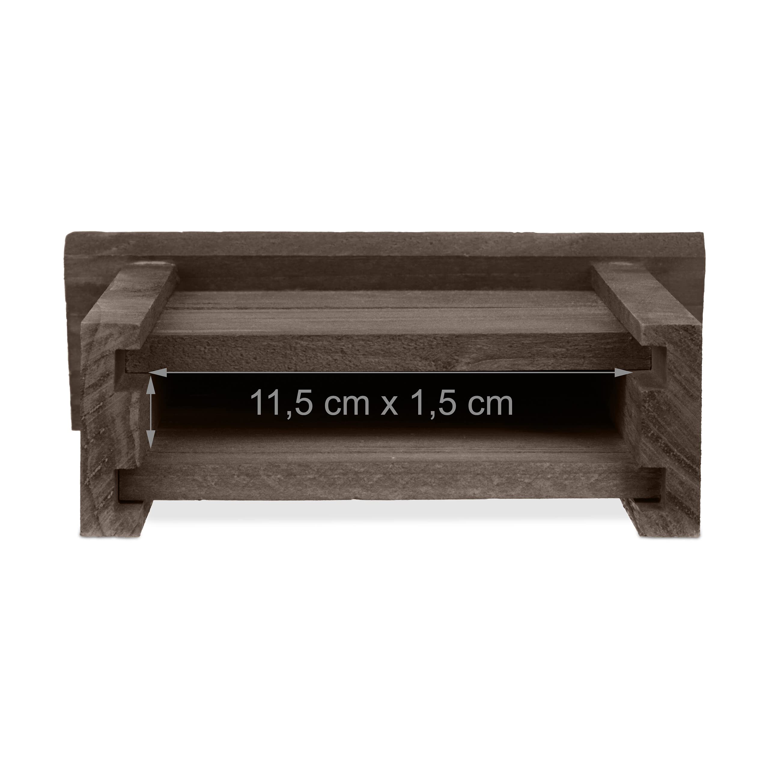 Relaxdays Casa para Murciélagos, Refugio de Madera, 29 x 18 x 6 cm, para Jardín y Exteriores, Entrada Estrecha, Marrón