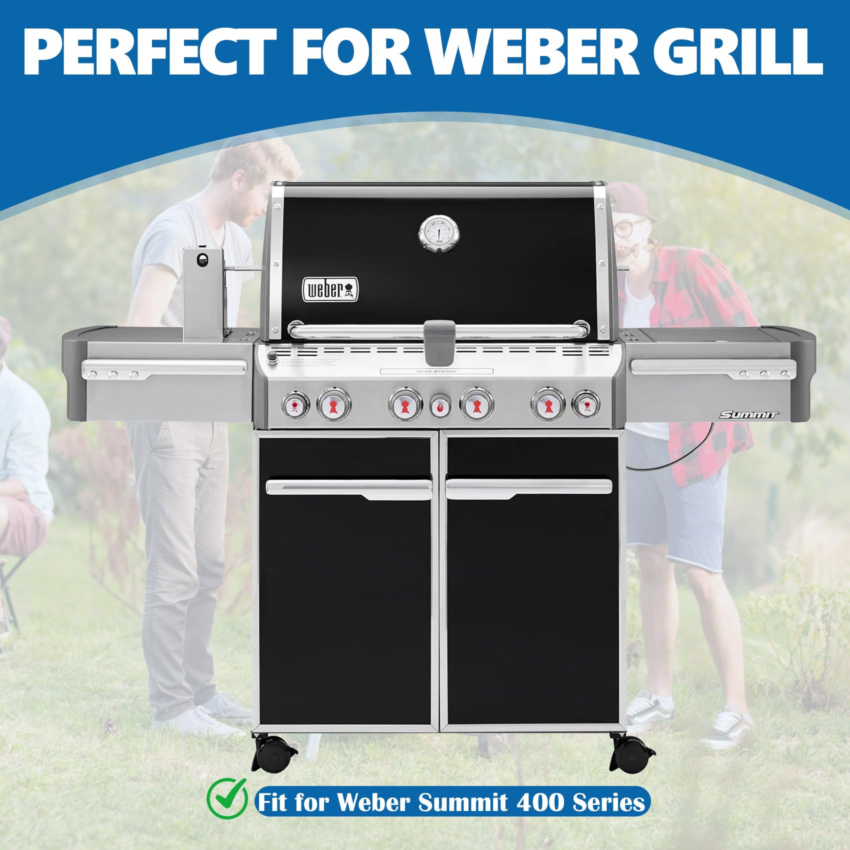 SafBbcue Summit Supports de support pour brûleur Weber Summit E-420 E-450 E-470 pour barres aromatisantes Summit S-420 S-450 S-470, remplace Weber 64850 Summit Grill Center