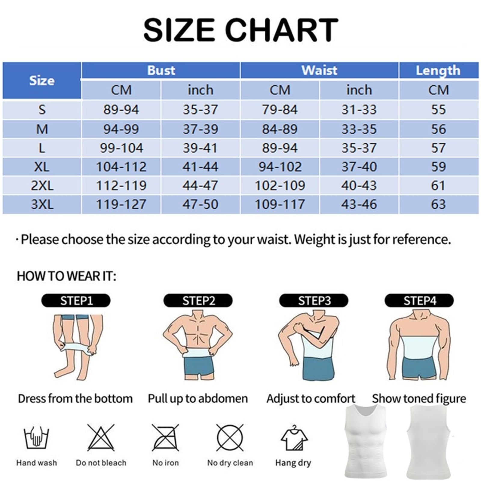 Shapewear pour Homme Lot de 2 débardeurs Compression for Homme, col en V, Gaine Amincissante, Ventre Plat