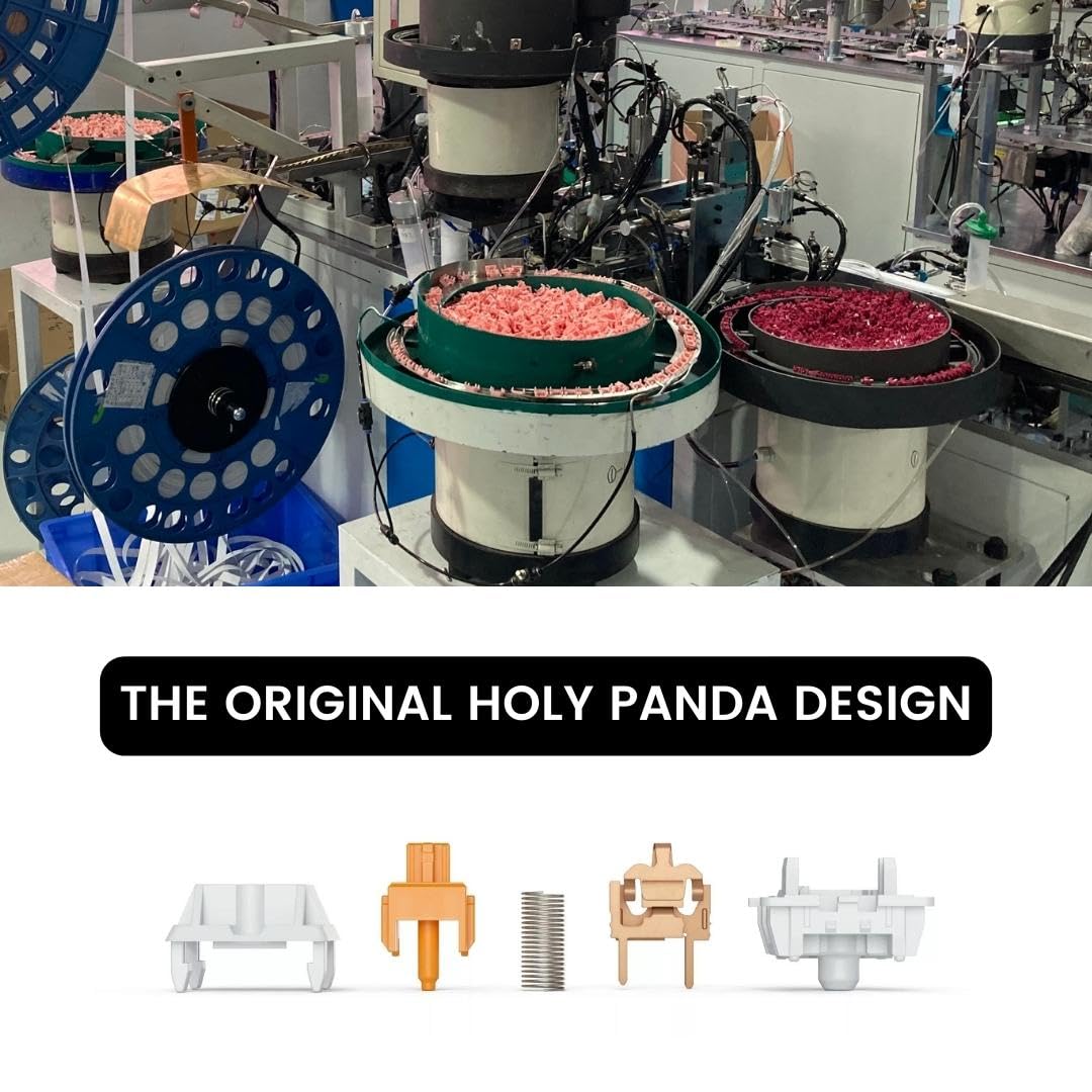 KIBODO x Holy Panda Switch Tactile 3 Broches pour Clavier Mécanique, Slot RGB, Compatible Cherry MX (70 Pièces)