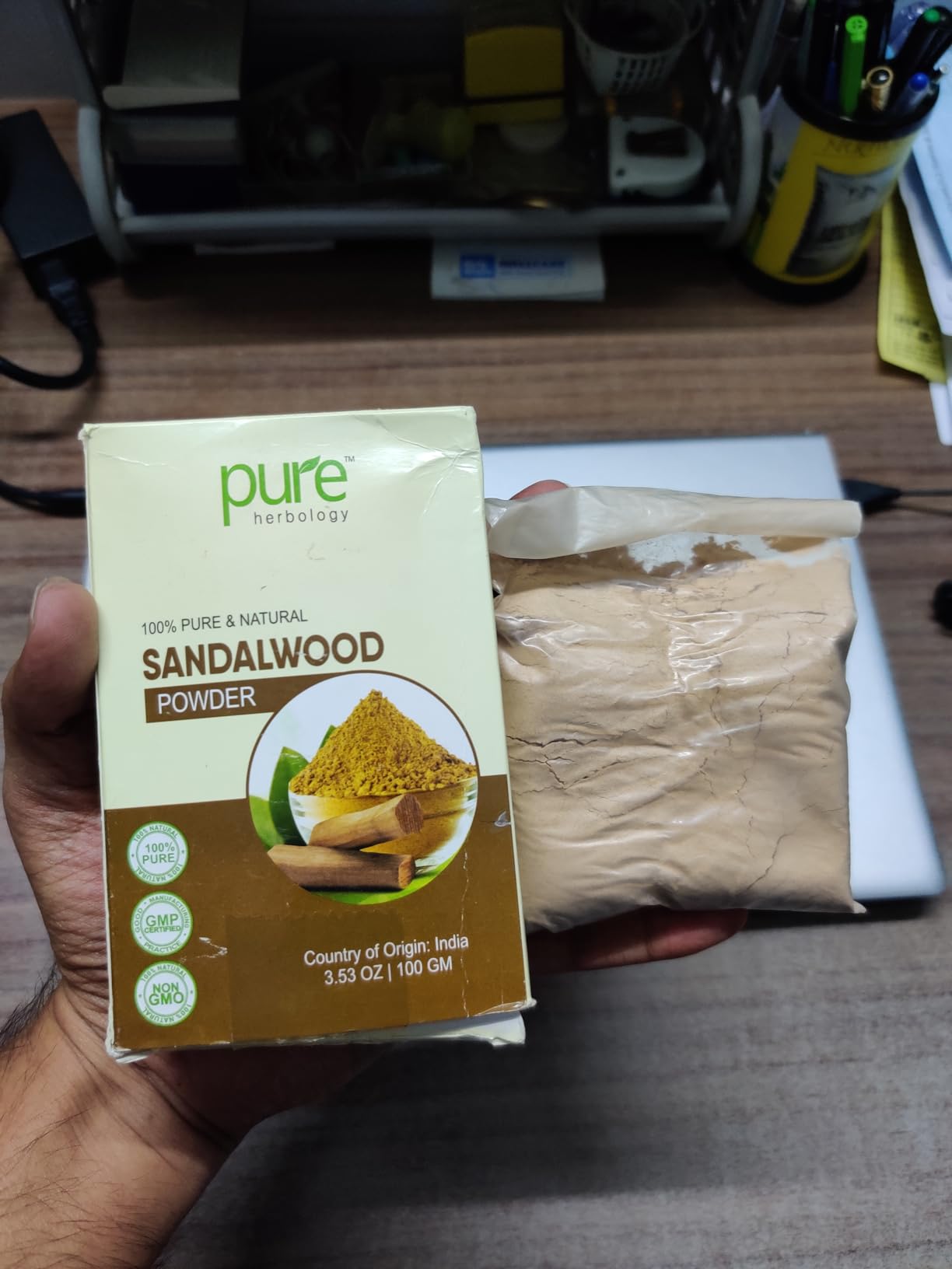 Pure Indian Sandalwood Powder - 250g For Face Masks, Incense, Worship & Aromatherapy