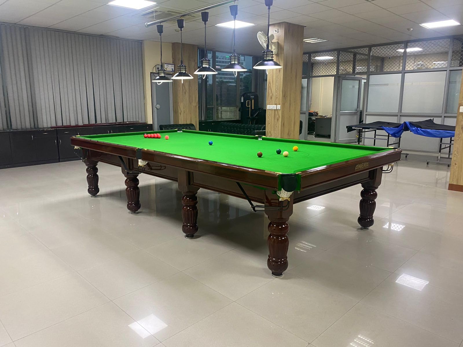 Khalsa Sports Industries Billiard Table Executive Model | 6FT x 12FT | Premium Sheesham Wood Frame with Marble Slate & Taiwan 777 Cloth | Snooker Pool Table for Clubs & Home.-image-22