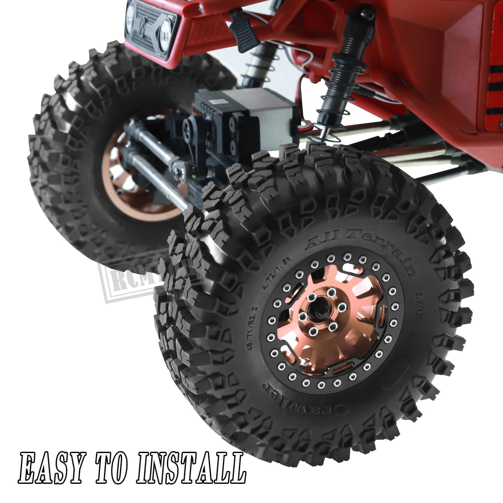 Axial SCX10 TREAL 2.2インチ ビードロックホイール 2.2ビードロックホイール ホイールハブ タイヤインナー 12mm六角
