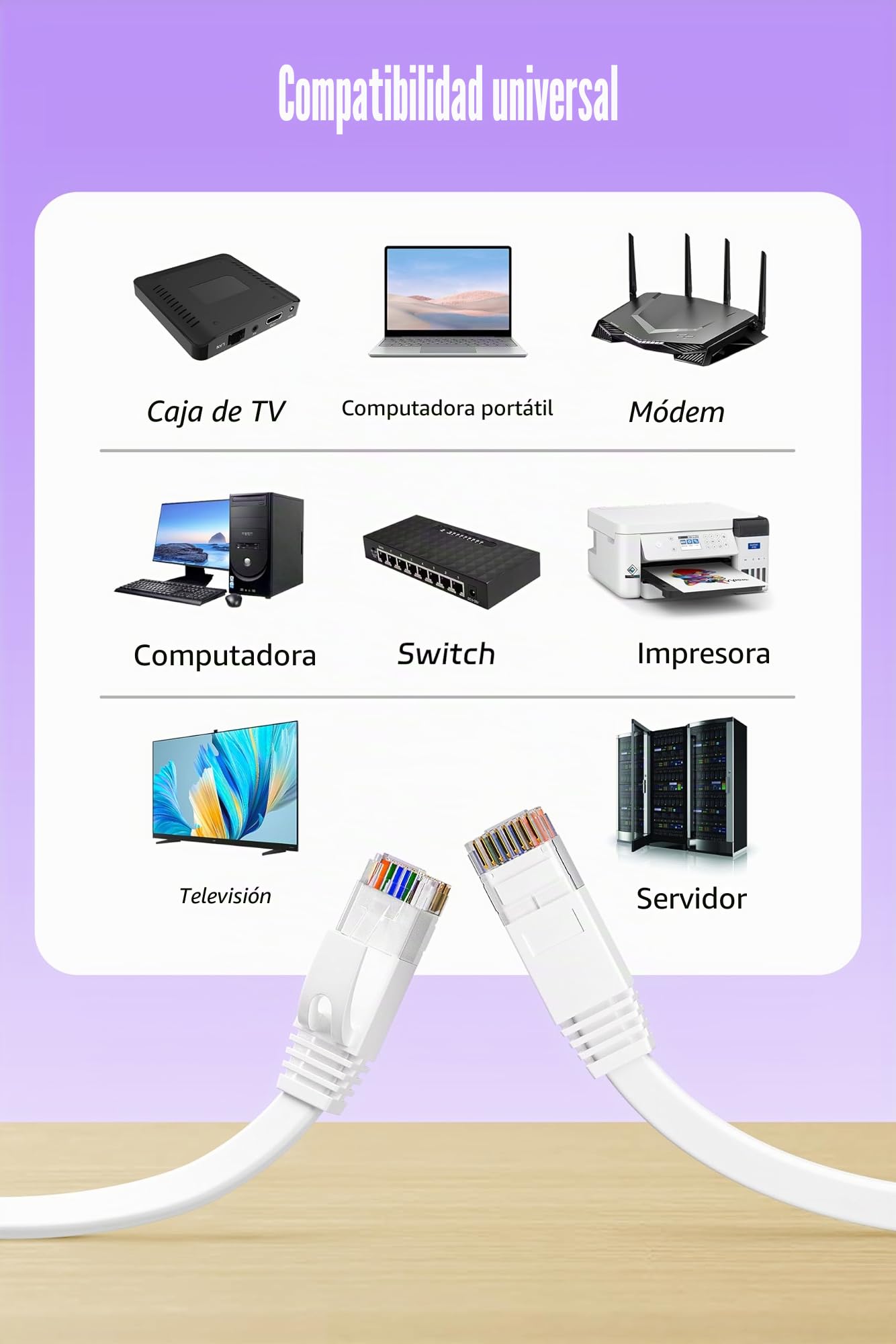 Cable Ethernet 30 metros, Cat 6 Cable de Red 30m Blanco, Largo Plano RJ45 Cable LAN Alta Velocidad 10/100/1000Mbps 250MHz, Exterior Interior Gigabit Cable Internet para Router Switch Módem (30 Clips)