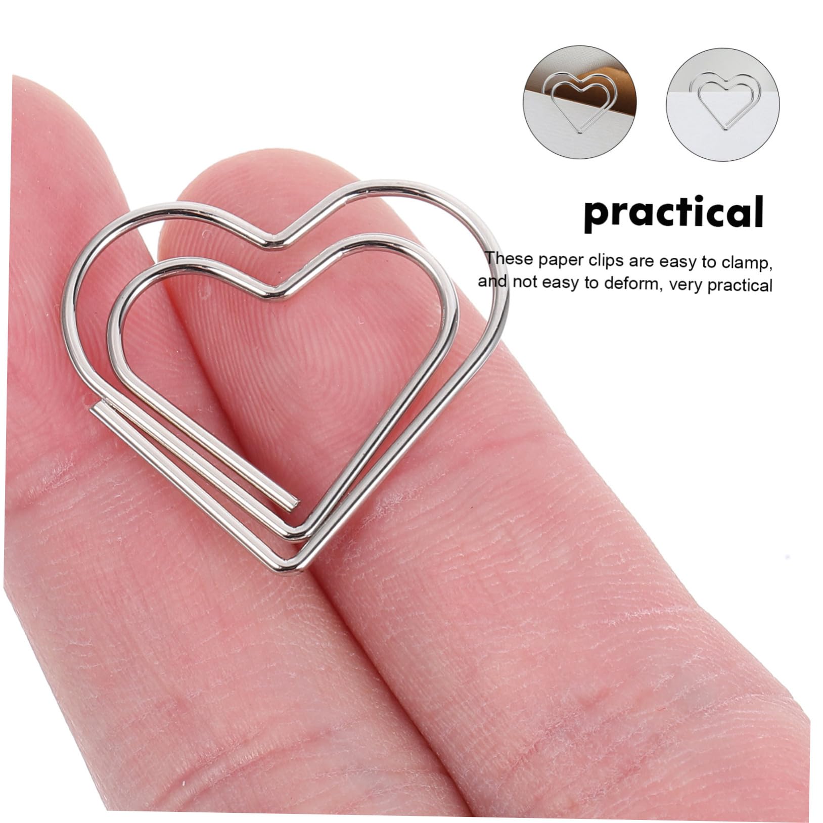 DOITOOL 4 Set Graffette Clip Metallo Per Ufficio E Documenti Accessori Scrivania Creativi E Delicati Per Biglietti Visita Note E Libri 100 Pezzi * 4