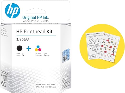 HP GT51/GT52 2-Pack Black/Tri-Color Printhead Replacement Kit