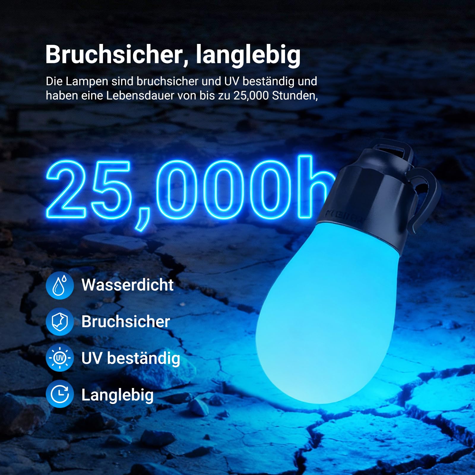 NEEWER 96ft Außen Lichterkette, App steuerbar, Smart AI RGB IC, zum Aufhängen im Freien, warmweiß, Beleuchtung für Terrasse, Balkon und Garten, wasserdicht (IP65), kompatibel mit Alexa Google, NR01