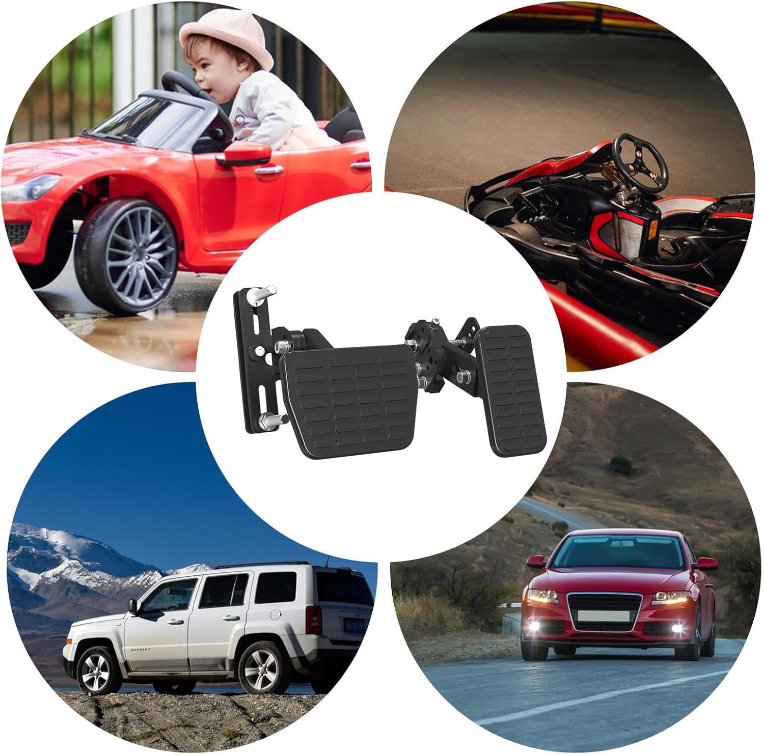 Bremspedalverlängerung & Gaspedalverlängerung für kleine Fahrer,Rutschfestes Auto-Fußpedal,Auto-Bremspedalzubehör,Universell für alle Automarken (Brems- & Gaspedal)
