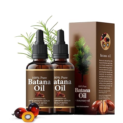Aceite de batana con romero para el crecimiento del cabello, aceite de batana 100% orgánico con romero, para todo tipo de cabello (2 unidades)