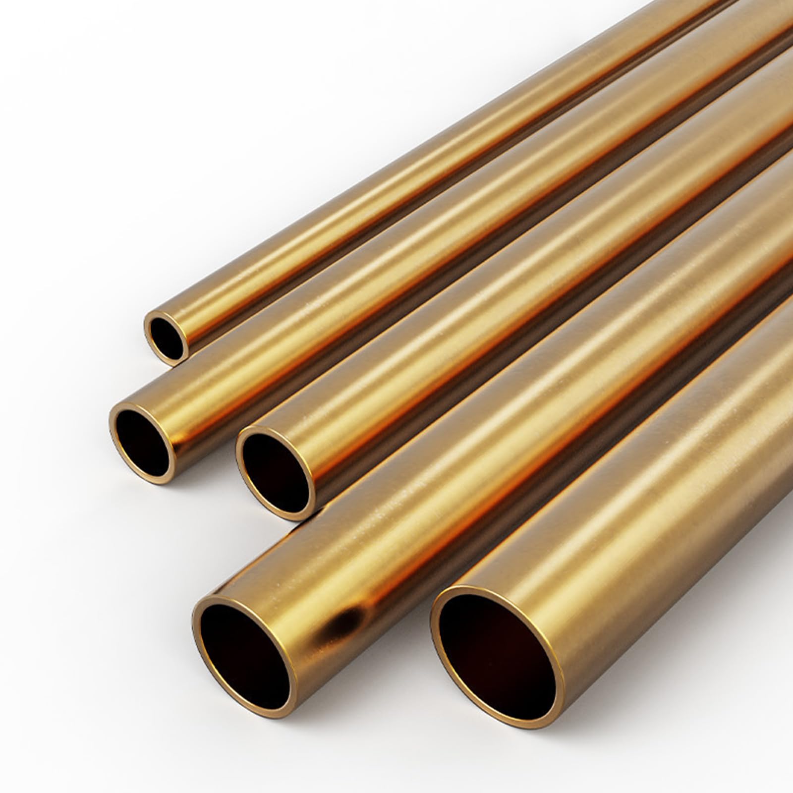 Tubo de latón – Paquete de 5 – Perfecto para trabajos de marco decorativo – Tubo de metal redondo de 15 mm x 500 mm (profundidad x largo) (14 mm x 1,5 mm x 500 mm)