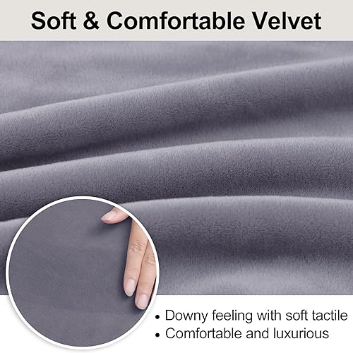 Miniatura 3 de smiry - Fundas para sillas de comedor de terciopelo elástico y suave, extraíbles, Terciopelo, Gris plateado