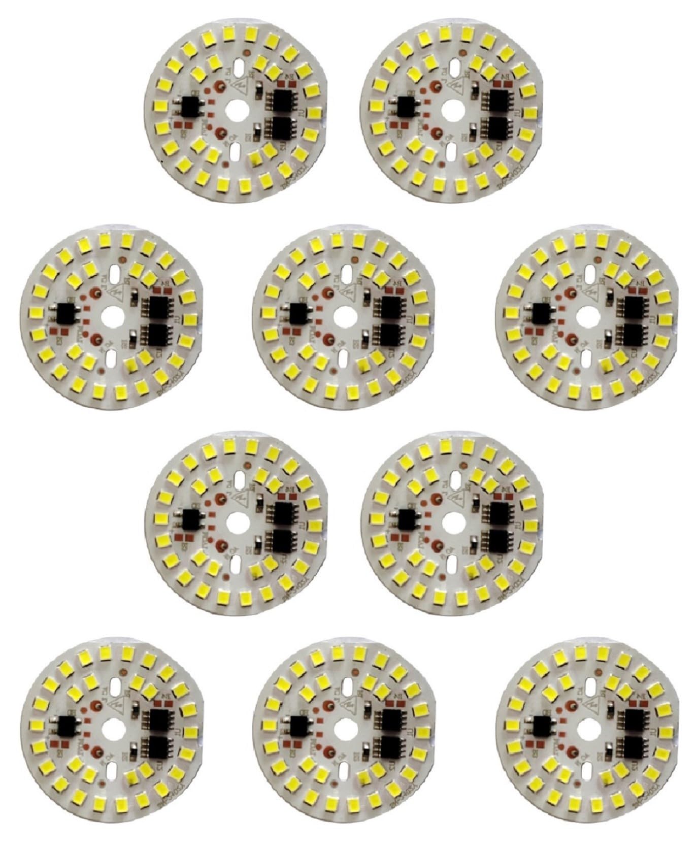 Wizzo (Pack of 10 Pieces 18 Watt Super Bright DOB MCPCB Direct On Board Led Lights Raw Material Electronic Kit For Led Bulb | Alpha DOB | 30 SMD On Board | Cool White-image-16