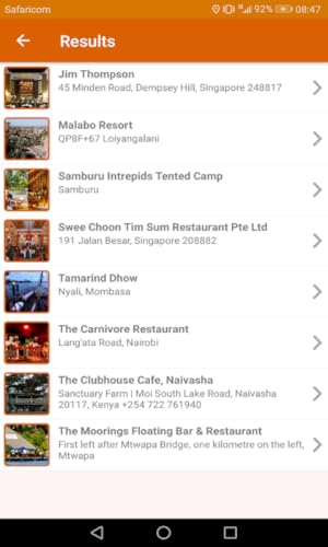 Restaurant and Hotels Finder