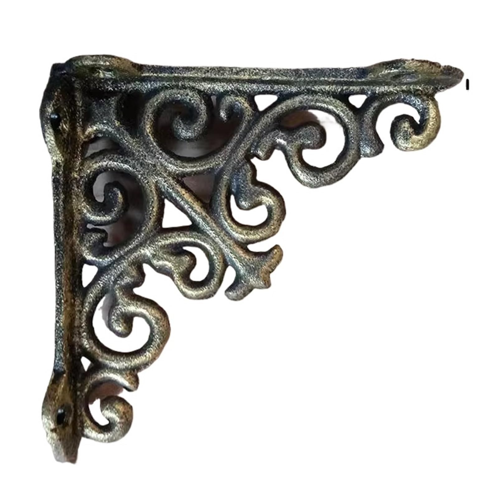 Mwahju Color 4 2Pcs Vintage Gold Cast Iron Brackets Heavy Duty Metal Floating Shelves For Home