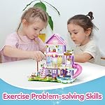 Sitodier Girls Building Blocks Set Toy,689Pcs Garden Villa House Building Set for Girl 6-12 and 8-14,Holidays Cattage Building Toy Nice Xmas Birthday Gift for 6 7 8 9 10 11 12 13 14Years Kids Girls