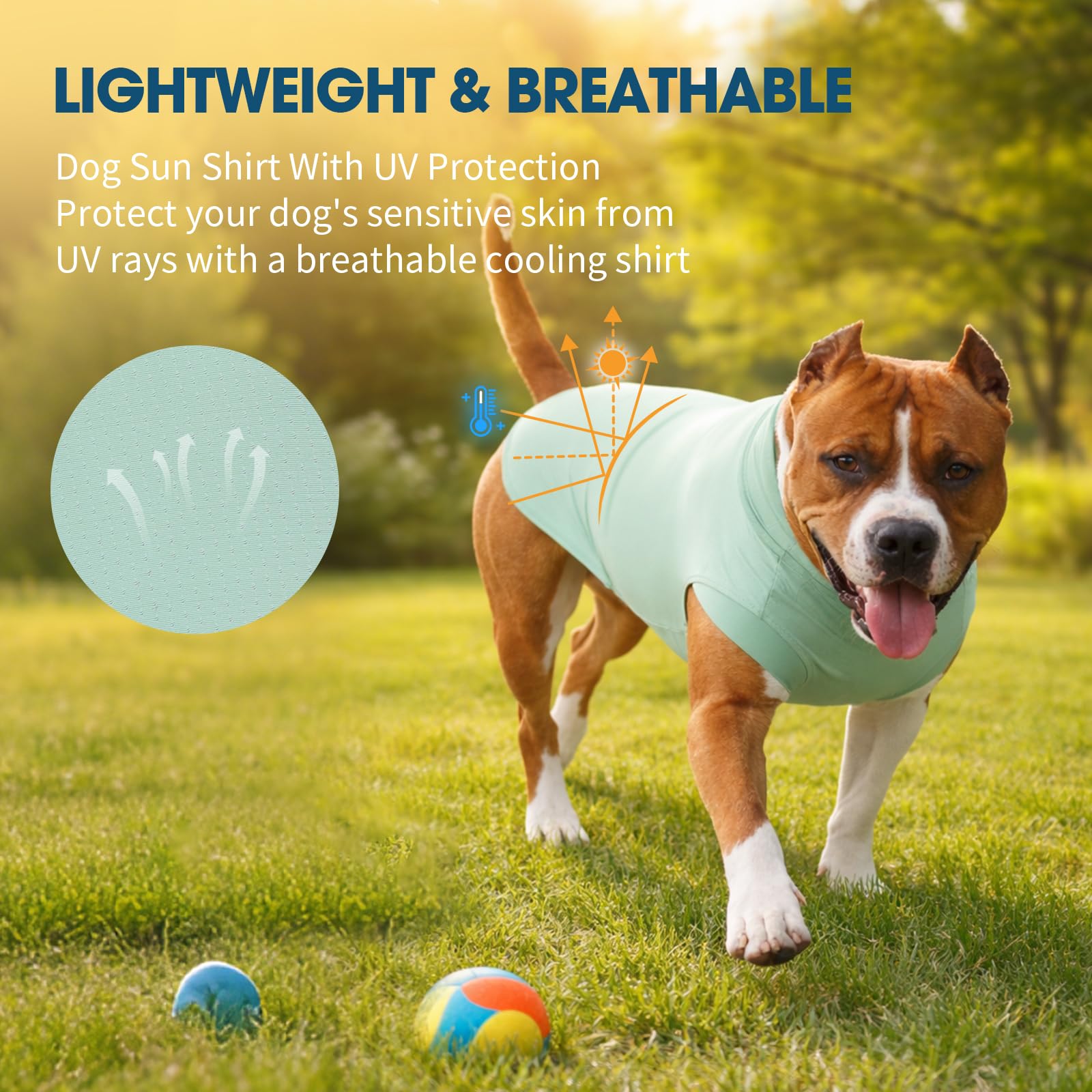 ROZKITCH Lot de 2 chemises rafraîchissantes pour chien, t-shirt doux pour l'été, débardeur respirant pour animaux de compagnie, sweat-shirt uni sans manches pour animaux de compagnie de très grande