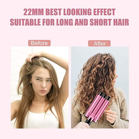 Dazspirit Curling Iron 3 Barrels Curling Iron 22 Mm Curls Pink Wave Iron For Hair Wavy Hair Curly Styling Thin Crimper With Hairdressing Gadgets Amazon De Beauty Dazspirit Curling Iron 3 Barrels Curling Iron 22 Mm Curls Pink Wave Iron For Hair Wavy Hair Curly Styling Thin Crimper With Hairdressing Gadgets Amazon De Beauty
